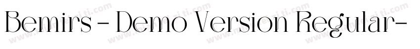 Bemirs - Demo Version Regular字体转换